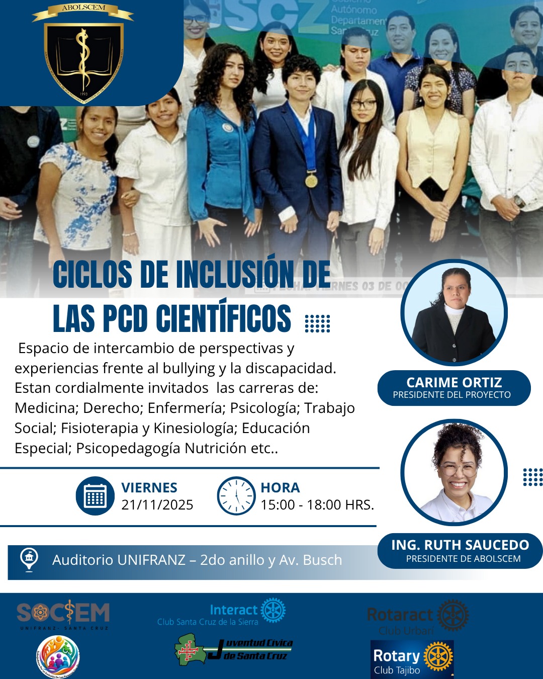 Ciclos de talleres científicos.